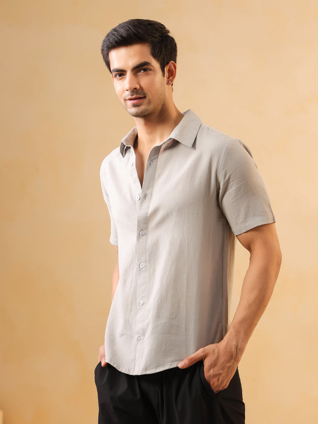 Light Grey Short Sleeve Shirt