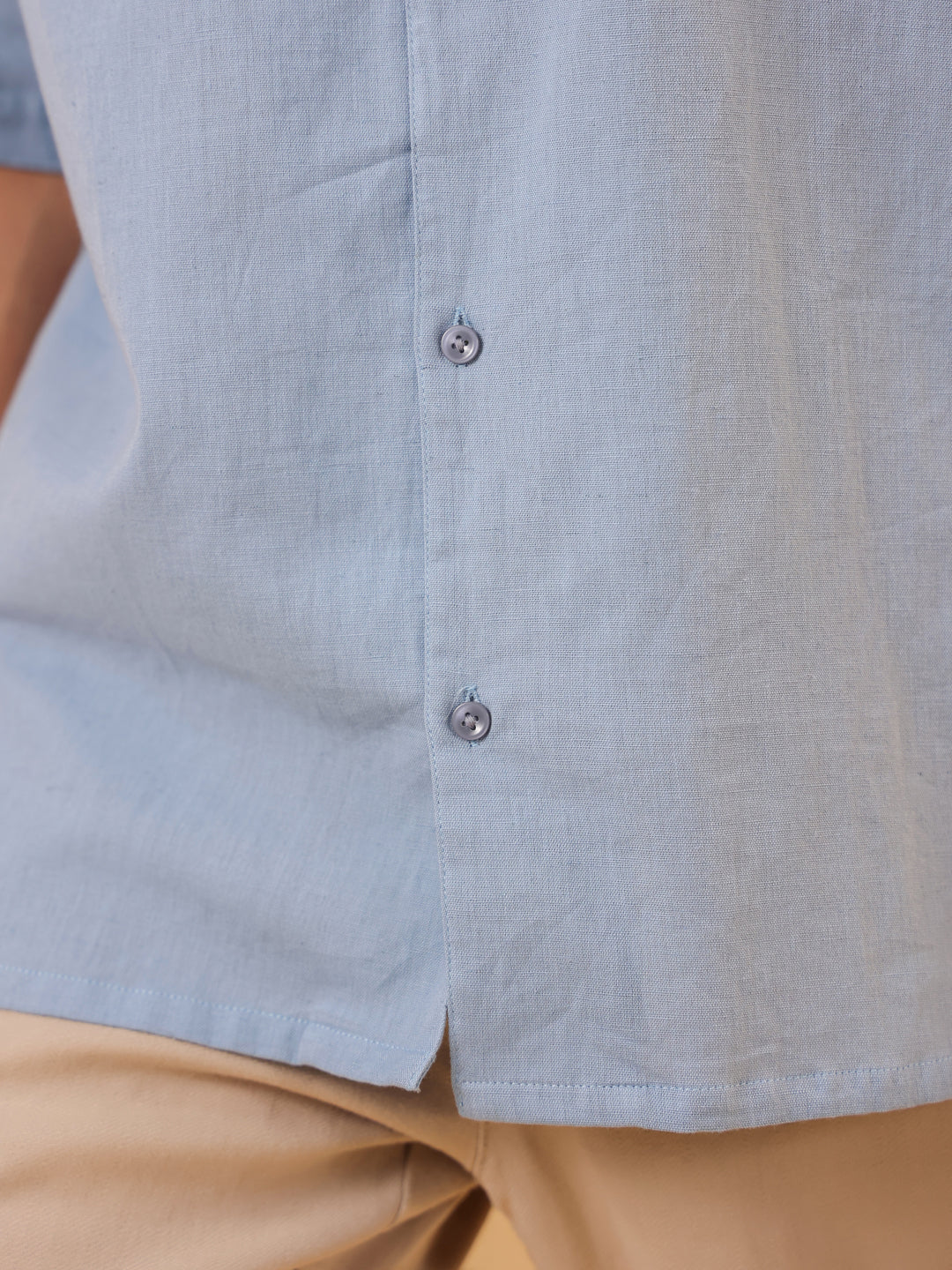 Oversized Light Blue Short Sleeve Shirt