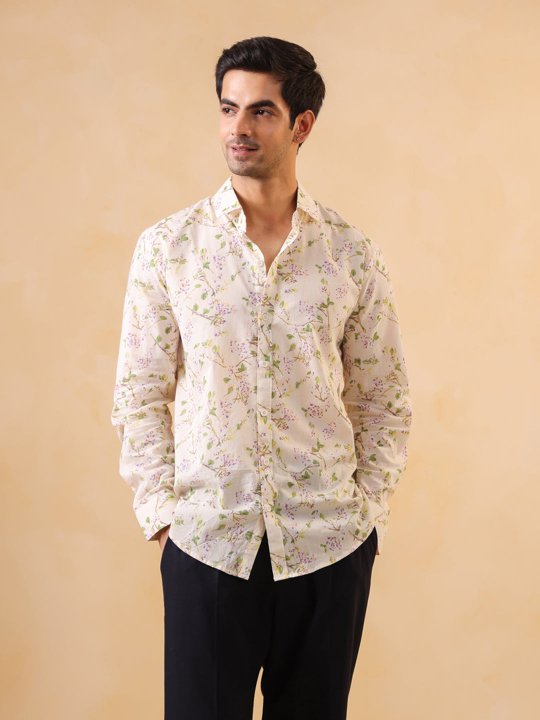 Floral Print Long Sleeve Shirt