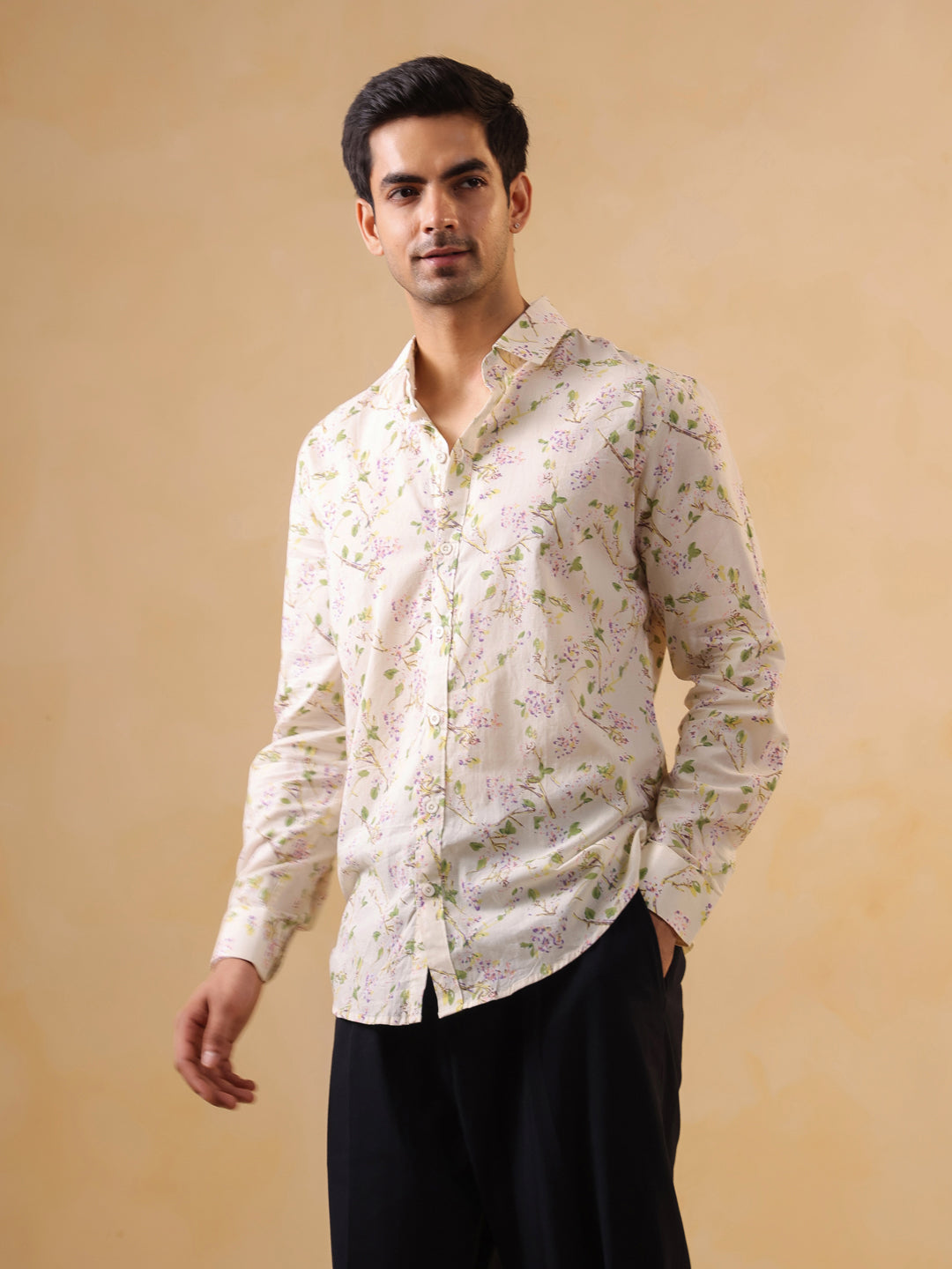 Floral Print Long Sleeve Shirt