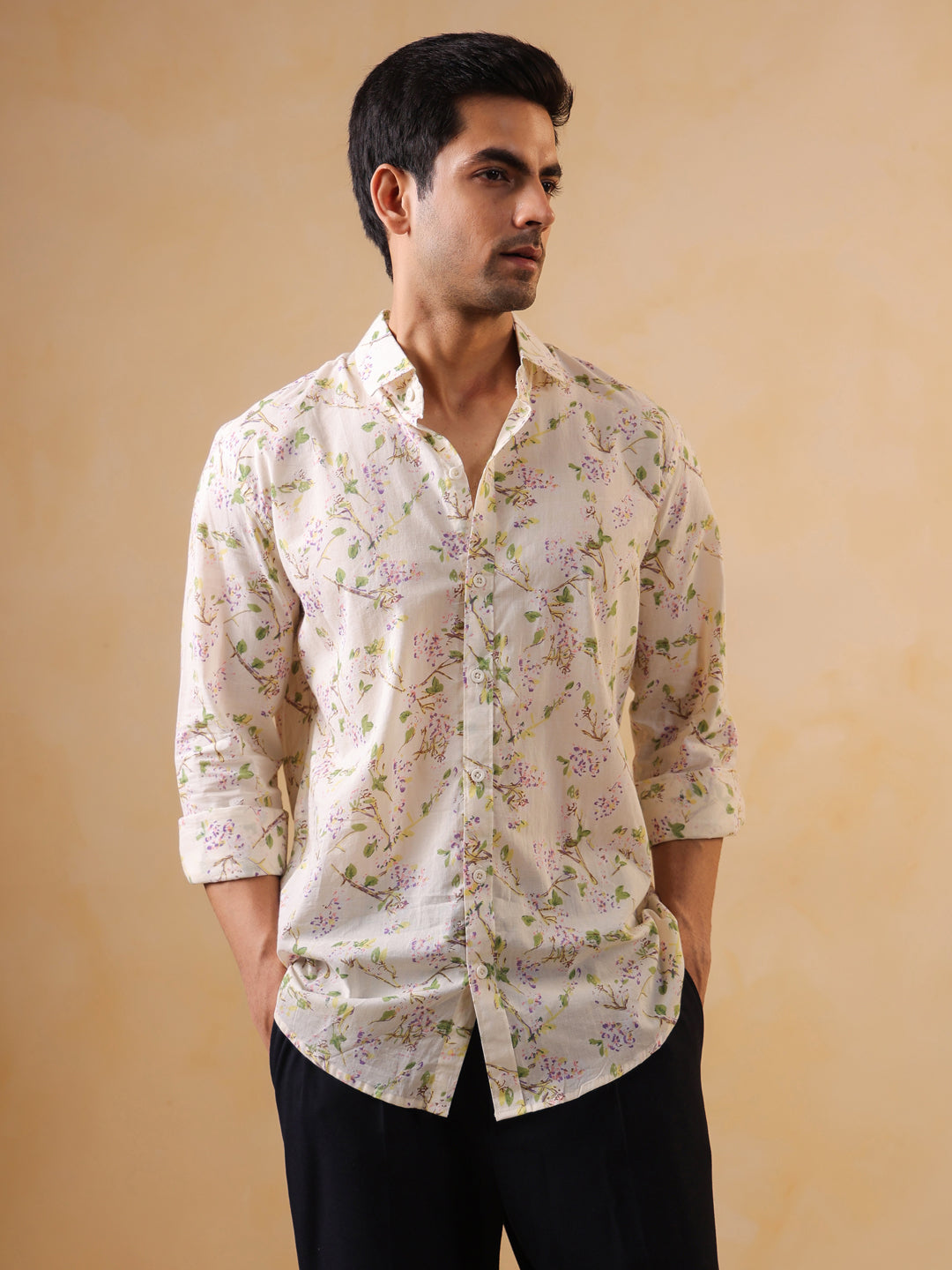 Floral Print Long Sleeve Shirt