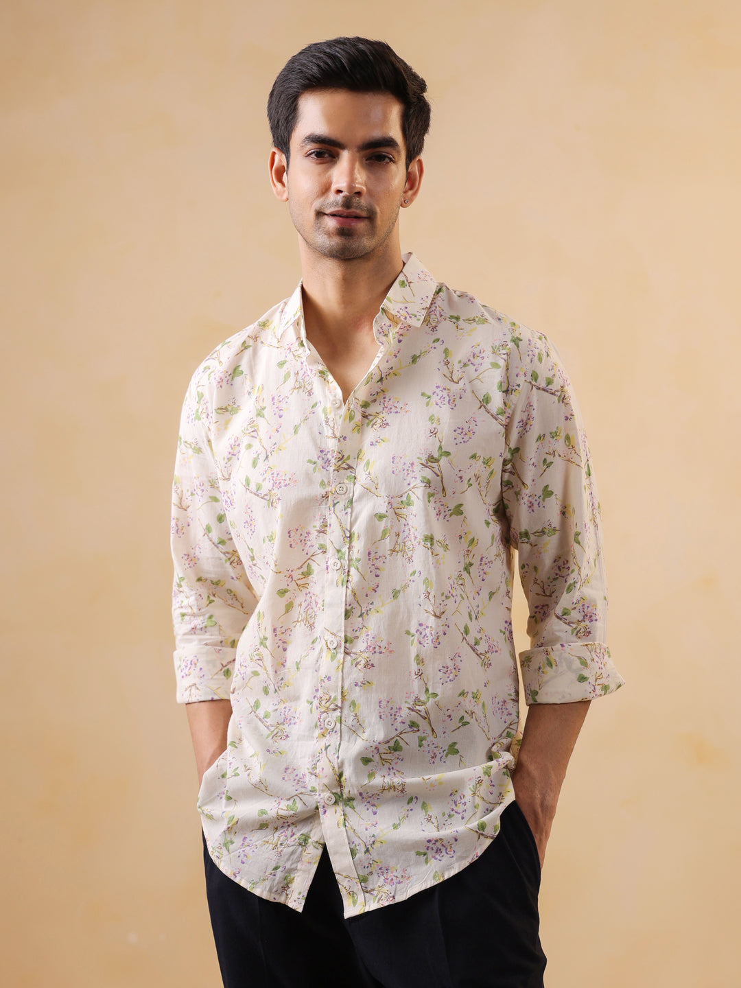 Floral Print Long Sleeve Shirt