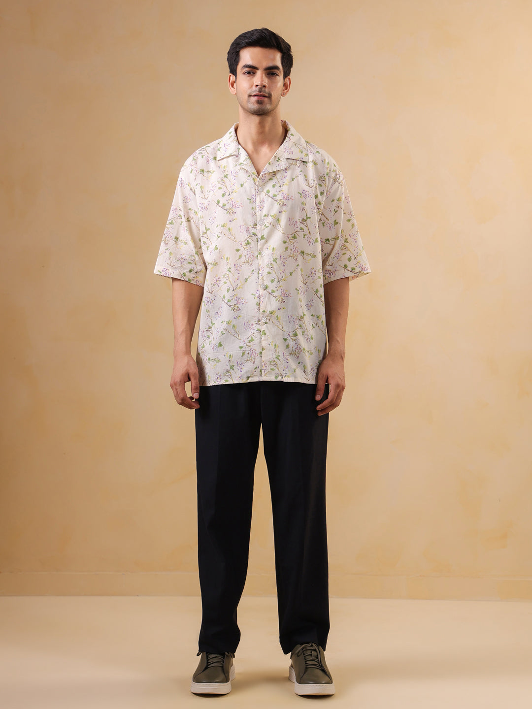 Men's Floral Print Resort Shirt