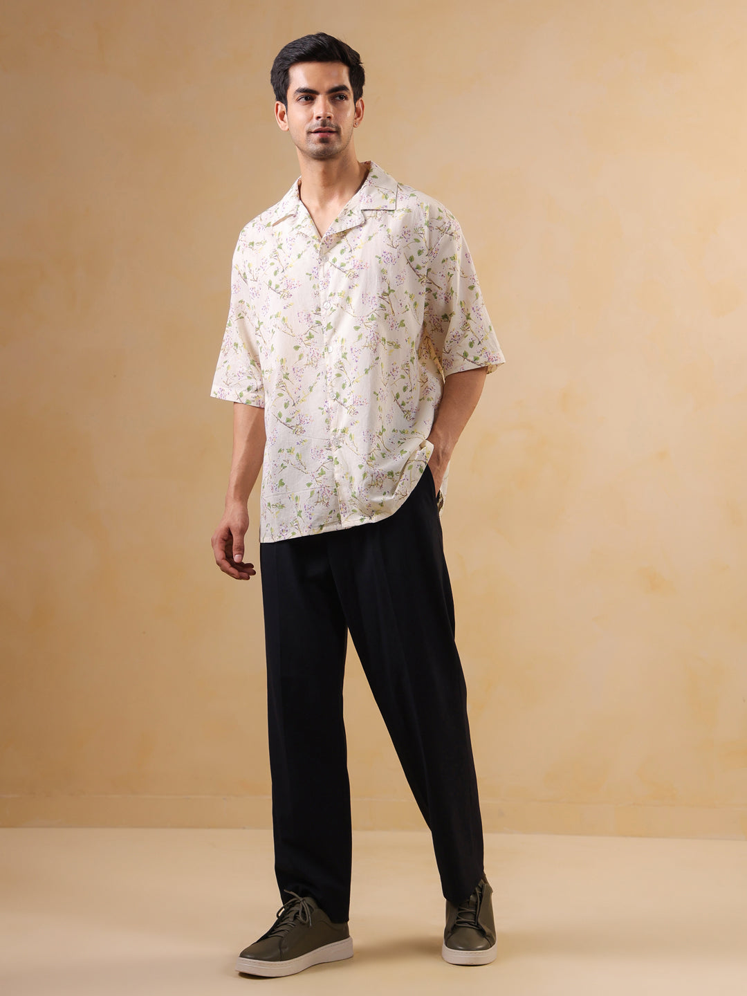 Men's Floral Print Resort Shirt