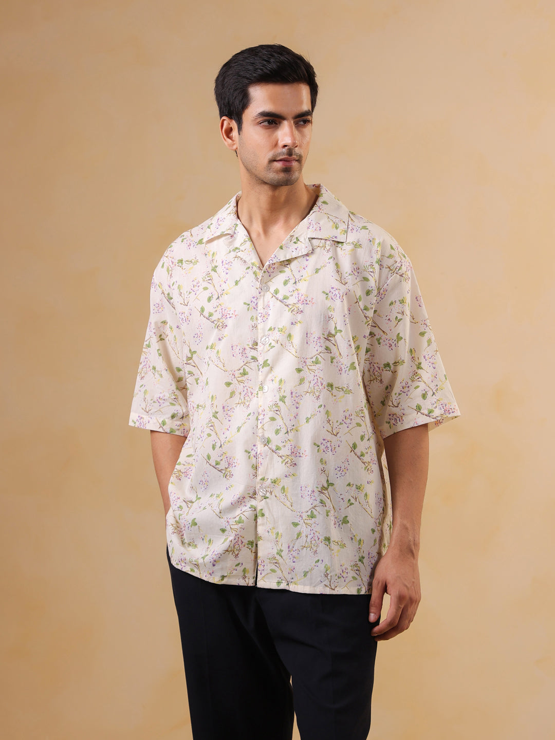 Men's Floral Print Resort Shirt