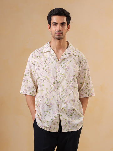 Men's Floral Print Resort Shirt