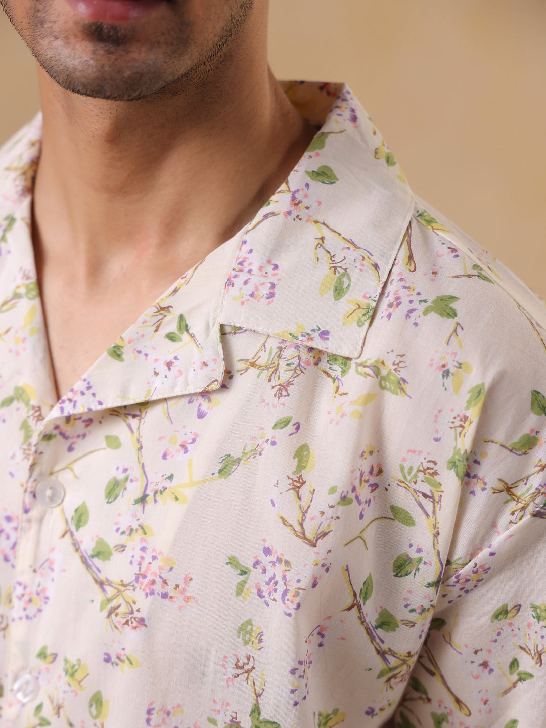 Men's Floral Print Resort Shirt