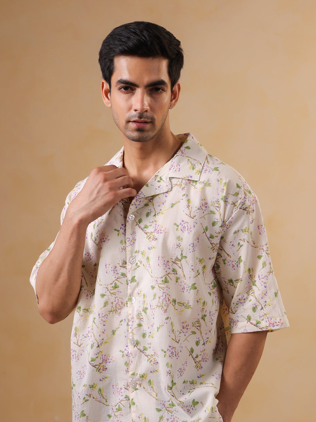 Men's Floral Print Resort Shirt