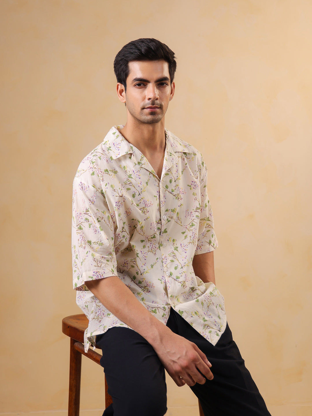 Men's Floral Print Resort Shirt