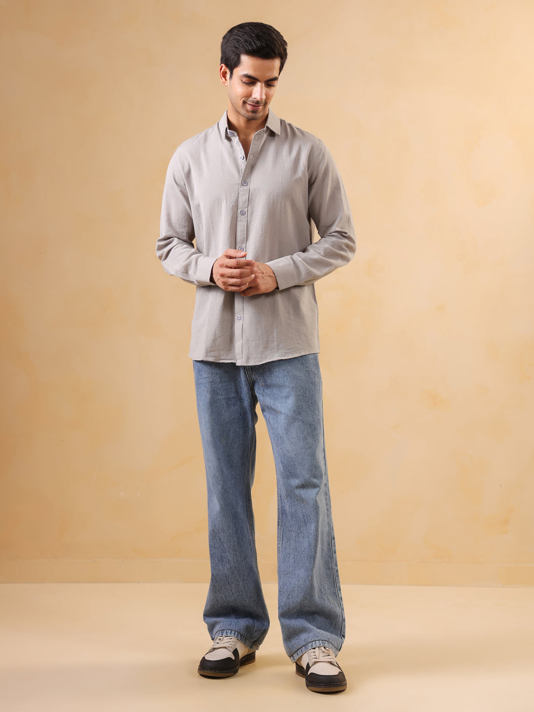 Light Grey Long Sleeve Shirt