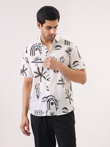 Abstract Echo Printed Shirt
