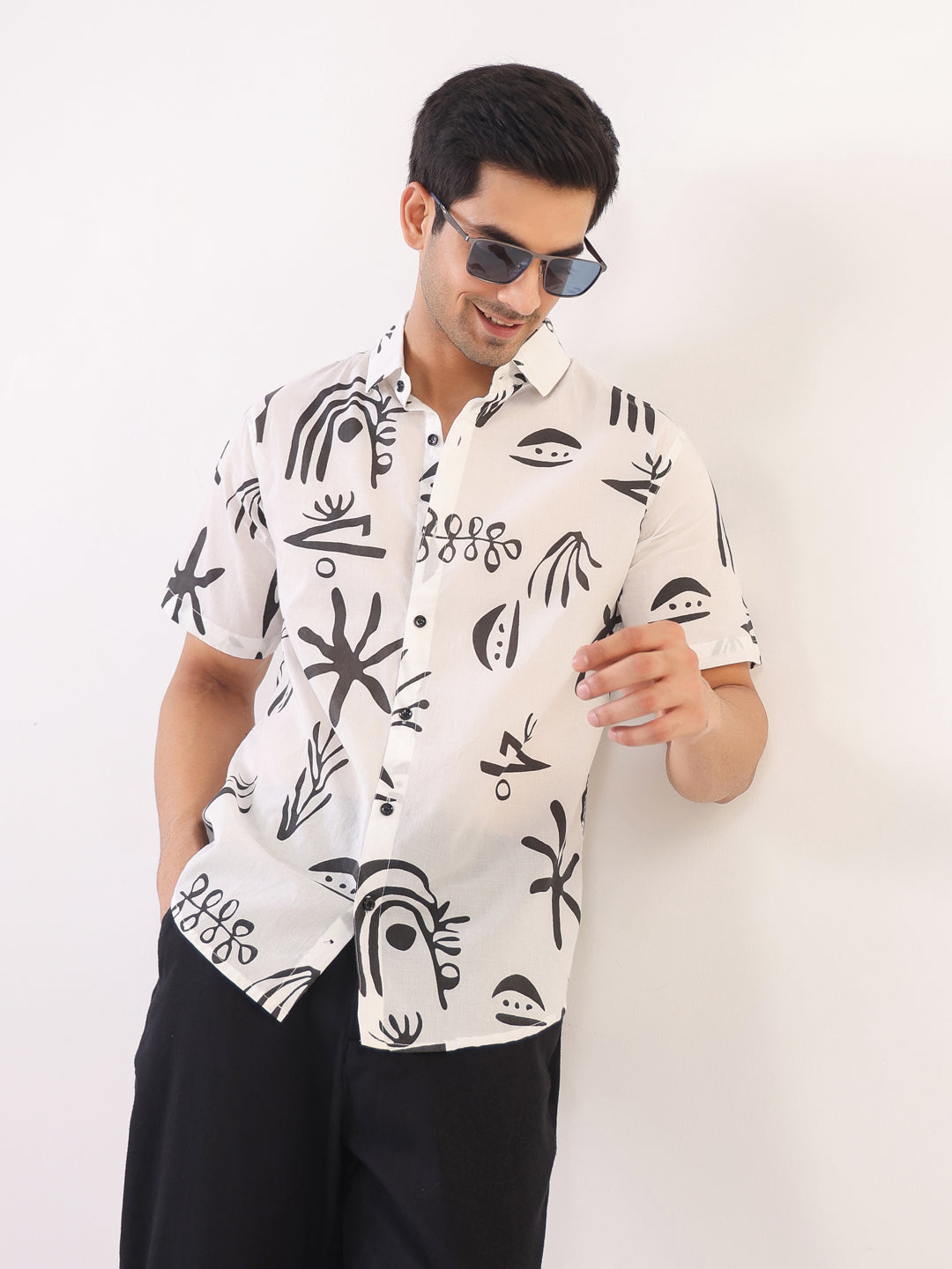 Abstract Echo Printed Shirt