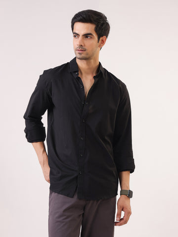 Classic Black Premium Cotton Shirt