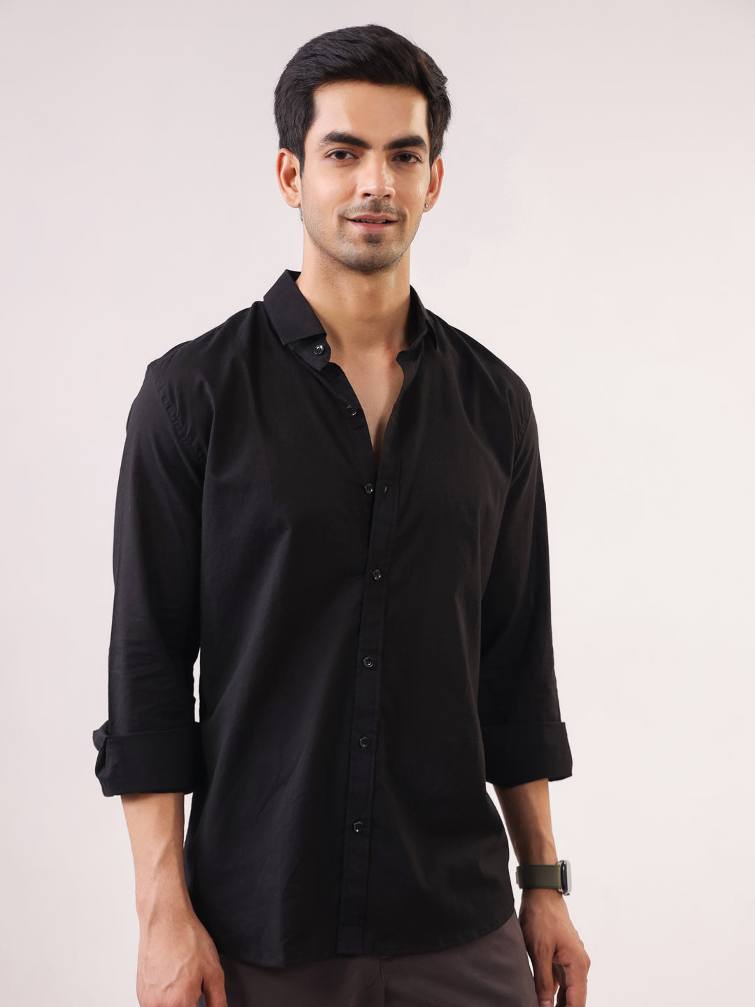 Classic Black Premium Cotton Shirt