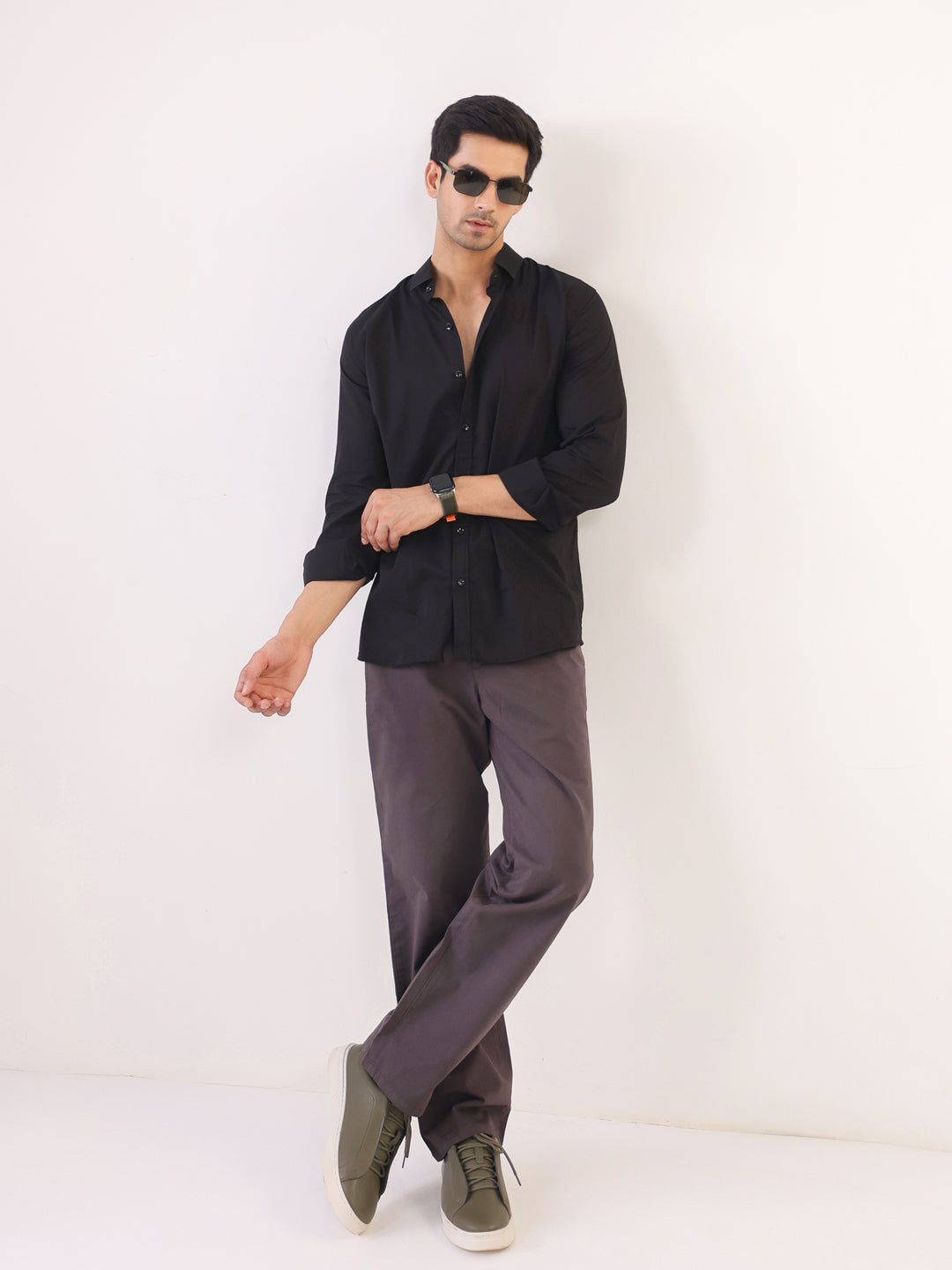 Classic Black Premium Cotton Shirt