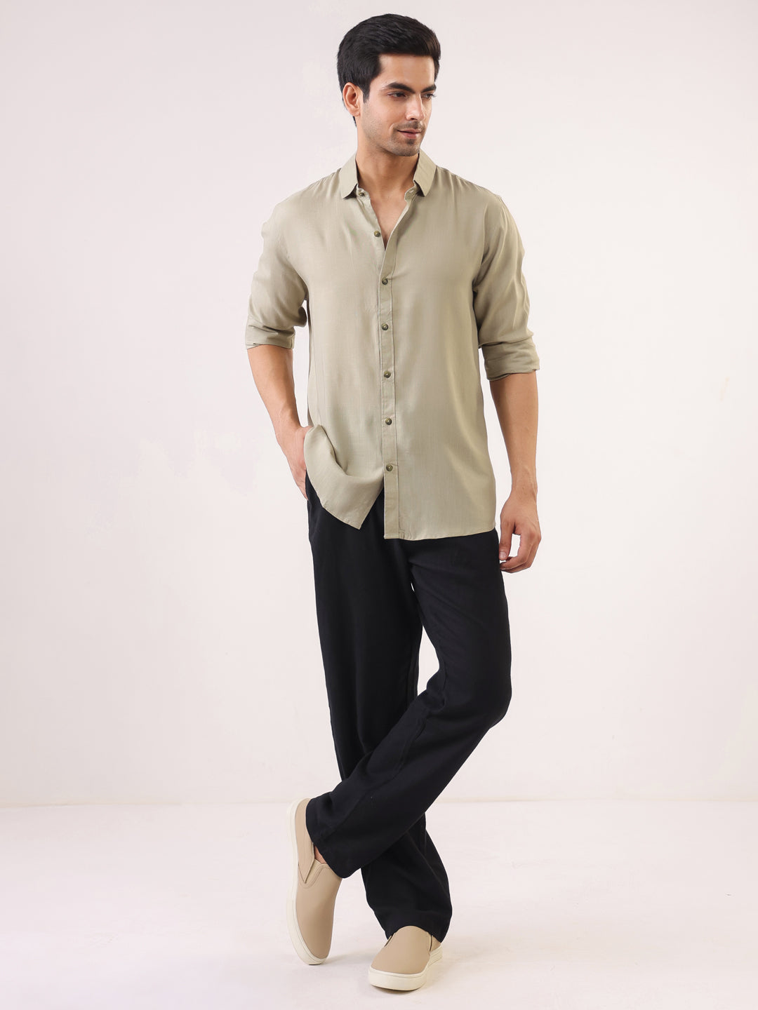Calm Olive SmoothTouch Long-Sleeve Shirt