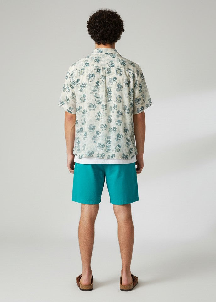 Men's Relaxed Fit Floral Half Sleeve Shirt