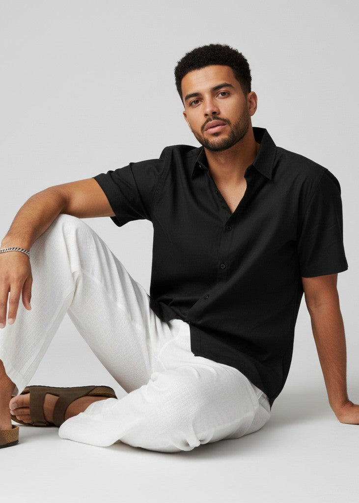 Black Short Sleeve Shirt