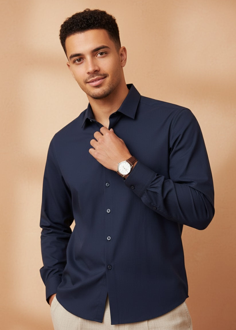 Men's Dark Navy Blue Full Sleeve Casual Shirt