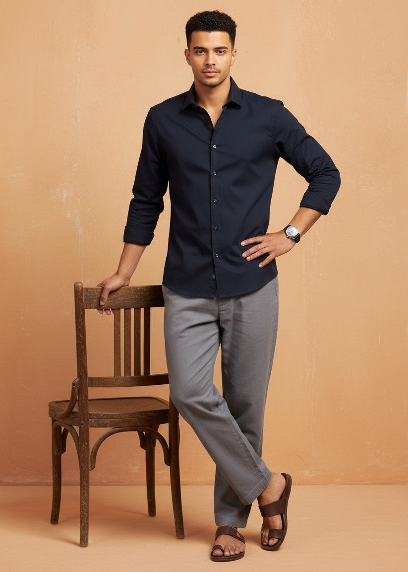 Men's Dark Navy Blue Full Sleeve Casual Shirt