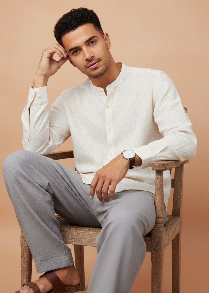 The Almalfi Breezeway Mandarin Shirt