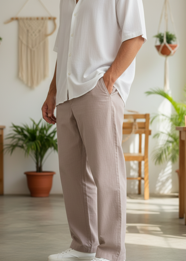Men’s Everyday Cotton Pants – Muted Rose