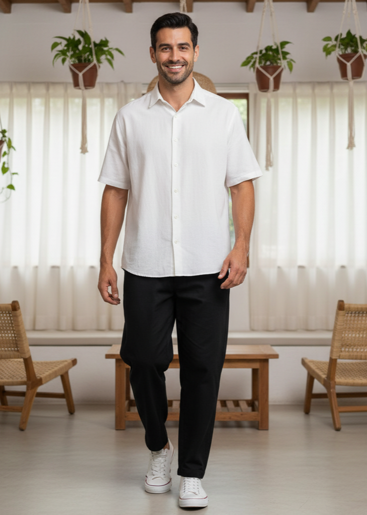 The Modern Essential Black Relaxed Fit Trousers