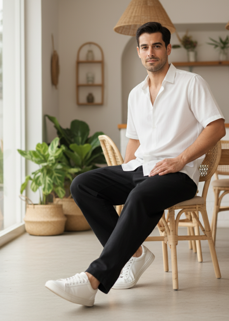 The Modern Essential Black Relaxed Fit Trousers